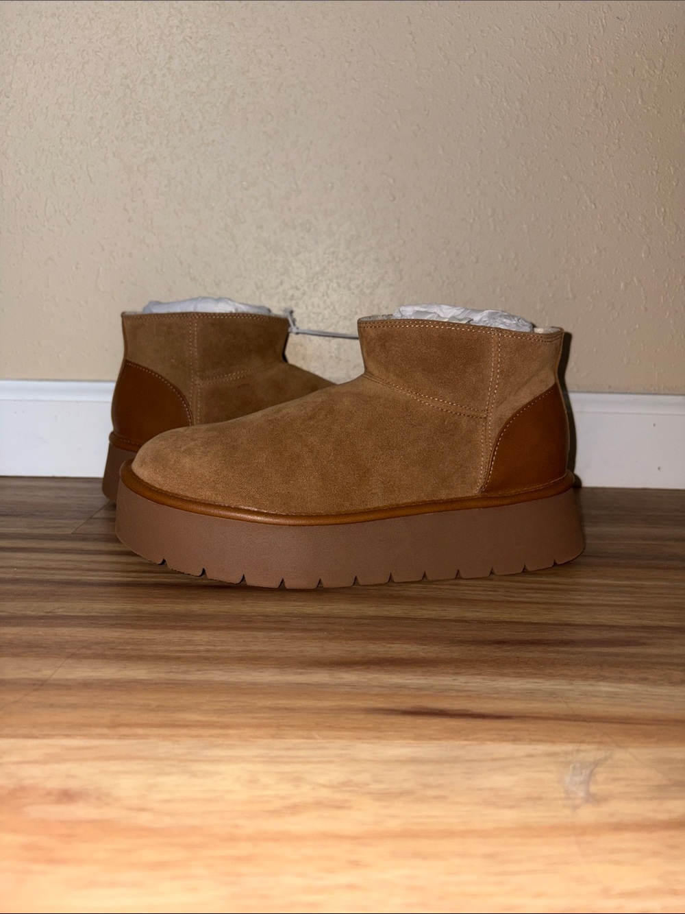 Wild Fable Suede Platform Ankle Boots in Chestnut